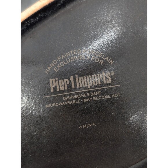 Pier 1 One Imports Hand Painted Fish Shaped Trinket Dish Bowl Tray Nautical 12" - Picture 5 of 11